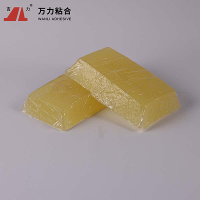 Thermoplastic Rubber Hot Melt Packaging Adhesives , Yellow Carton Sealing Adhesive TPR-2020JD
